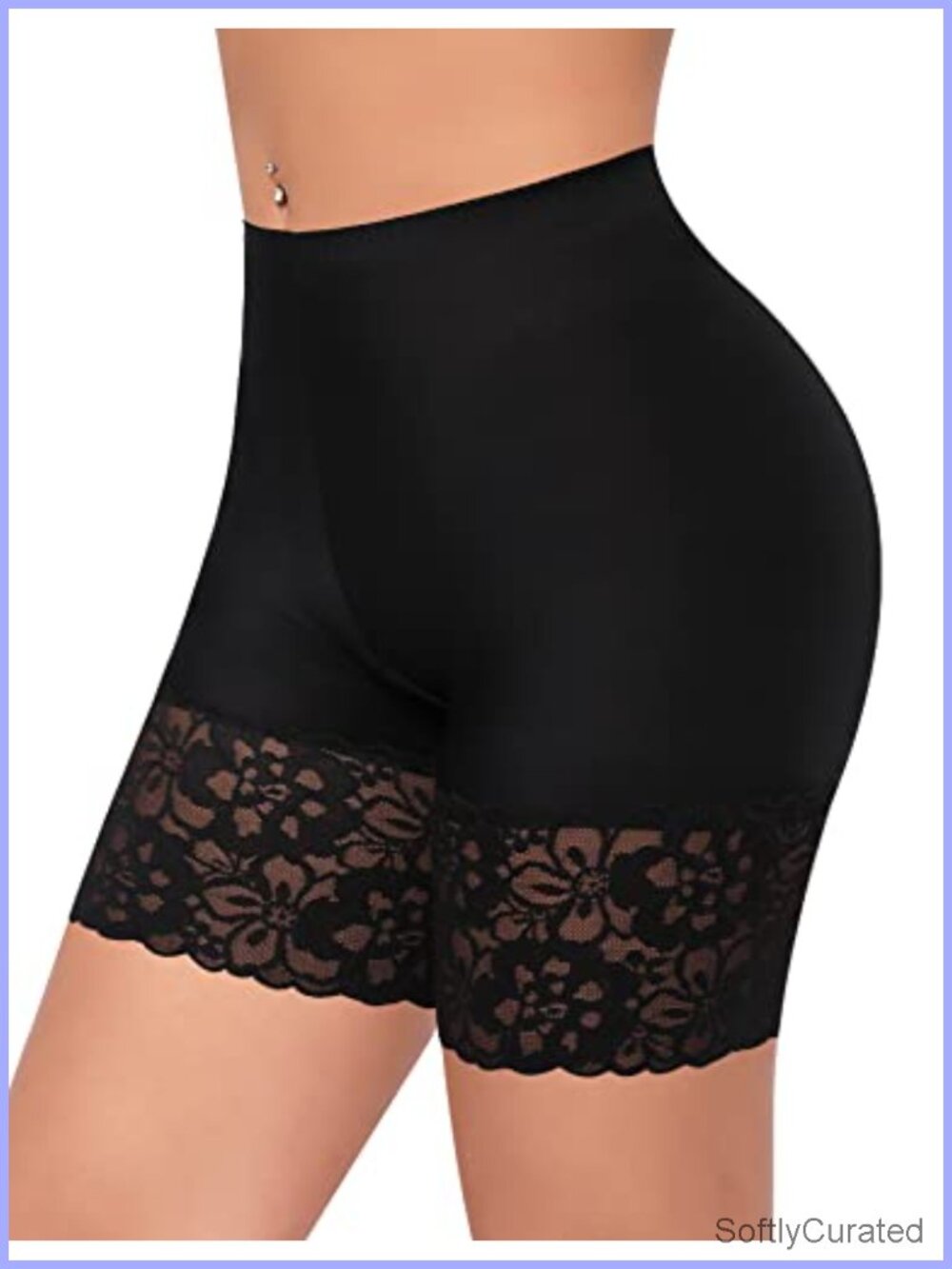 Seamless Slip Shorts Anti Chafing Lace Boyshorts Under Dress